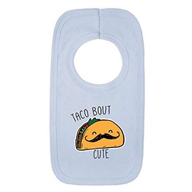 Kickass Tees Taco Bout Cute 1 Baby Bib One Size Blue Funny Cute Mexican Food New Born Arrival Gift