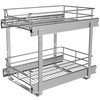 JOWBOOW Two-Tier Pull Out Cabinet Organizer (11" W x 21"