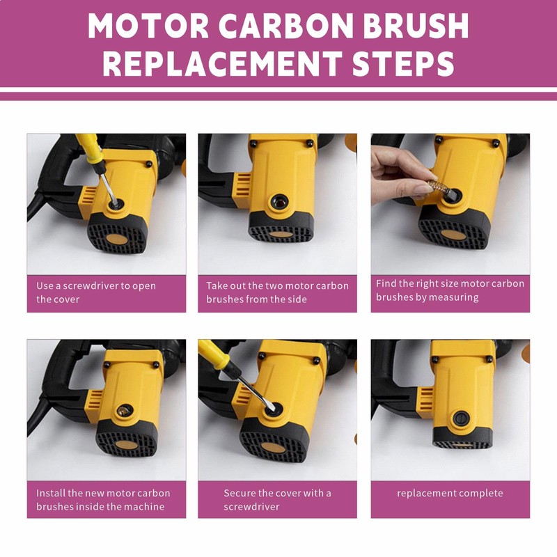 Electric Motor Carbon Brushes 40Pcs 10 Different Models of Carbon