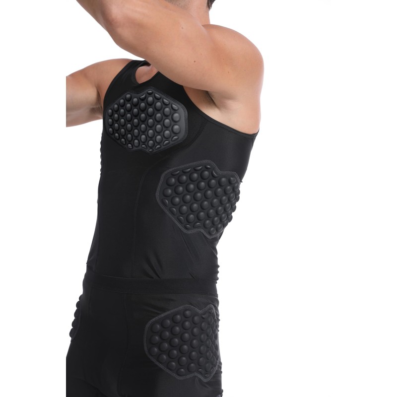 Topeter Baseball Padded Compression Tank Tops with Rib/Chest Protection Pads,