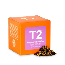 T2 Tea Singapore Breakfast Loose Leaf Black Tea In Gift Cube, 100g