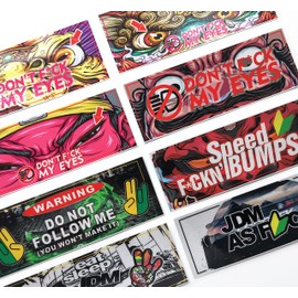 Calcomanías divertidas para ventana trasera de JDM para auto motores, casco de motocicleta, calcomanías de carrocería de coche