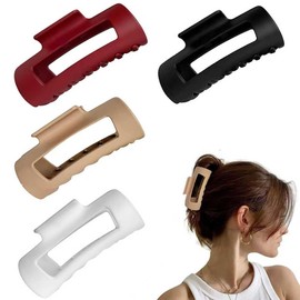 4Pcs Cloud Claw Clips, Soft & Flexible Cozy Claw Clip, Flexible Claw Clip, Ponytail Hairpins for Thick or Fine Hair, Beauty Accessory for Women & Girls