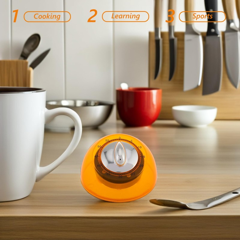 LIFKOME Countdown Timer Mechanical Timer for Kitchen Classroom and Exercise