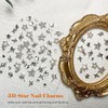 KACHIMOO 55pcs Nail Charms y2k Star Nail Charms 3D Nail