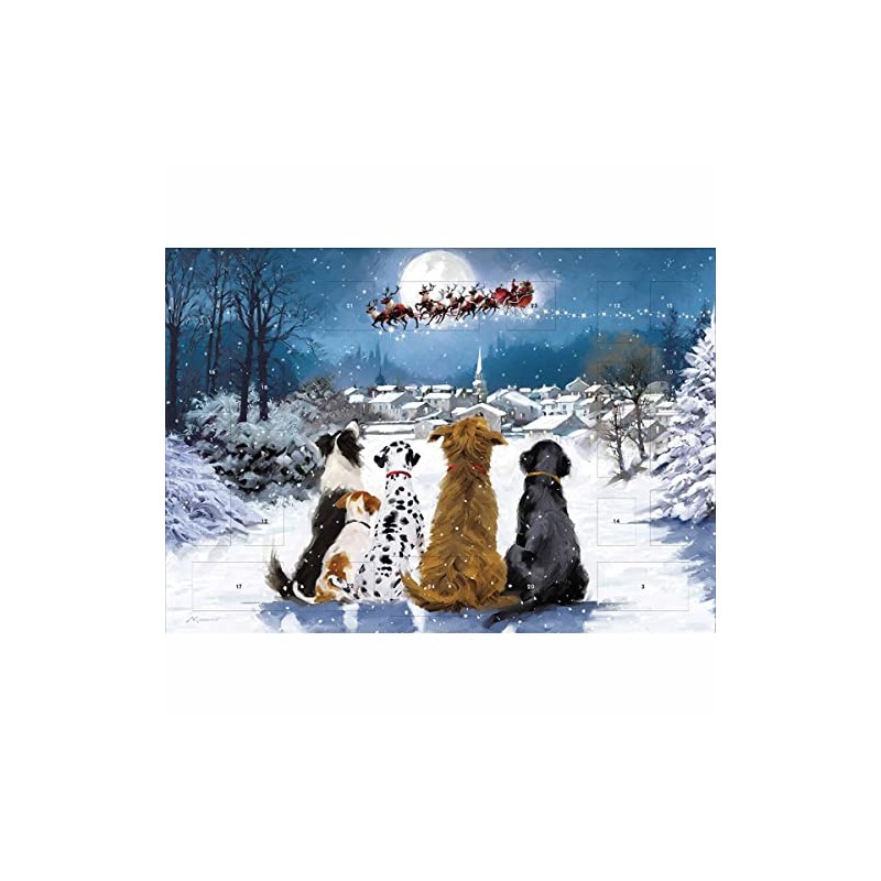 Caltime Traditional Advent Calendar, Night Before Christmas with Envelope