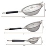 Makerstep Fine Mesh Strainer Set of 3, Stainless Steel 3.38",