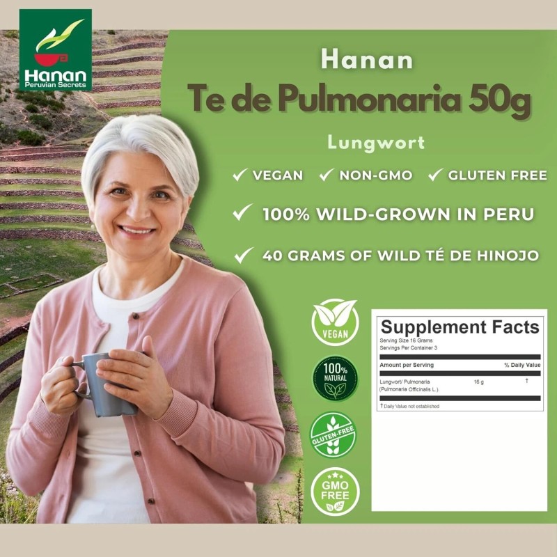 Hanan Te de Pulmonaria 50g - Lungwort Loose Leaf Tea,