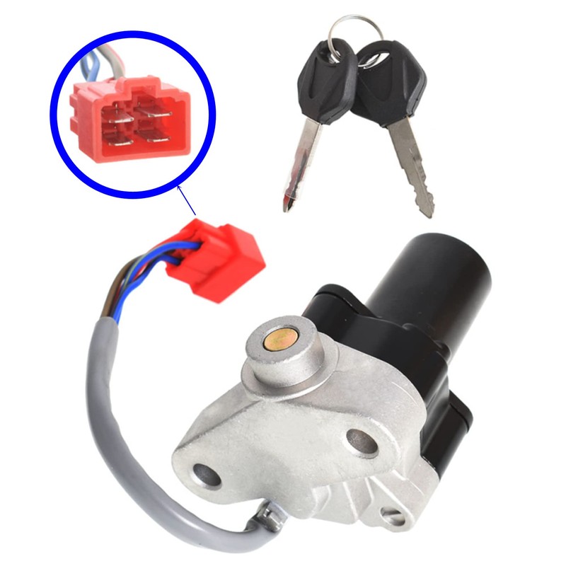 LABLT Motorcycle Ignition Switch Fuel Cap Seat Lock Keys Replacement