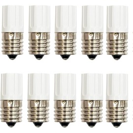 E17 Base Glow Bulb, 10-30W, Set of 10, Screw Type (10)