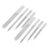 Baluue 8pcs Stainless Steel Double-sided Nail Buffing Block Set Coarse