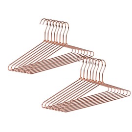 Quality 17" Rose Gold Sturdy Metal Hanger 120 Pack, Copper Clothes Hangers, Heavy Duty Coat Hangers, Standard Suit Hangers for Jacket, Shirt, Dress