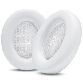 WC PadZ QC Ultra - Upgraded Earpads for Bose QuietComfort Ultra Made by Wicked Cushions | Enhanced Comfort & Thickness | Upgraded Memory Foam & Premium Materials | Diamond White