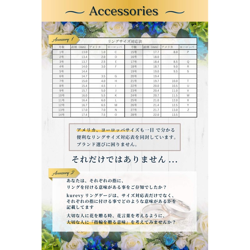 [kurevy 2-Piece Set] Jeweler Supervised Ring Gauge Size Bar Set