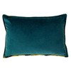 Paoletti Delano Cushion Cover, Teal/Gold, 40 x 60 cm