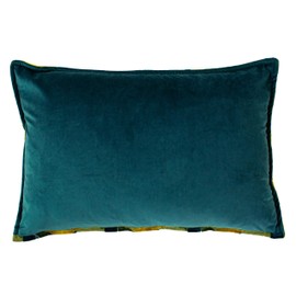Paoletti Delano Cushion Cover, Teal/Gold, 40 x 60 cm