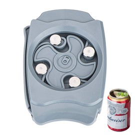 qipuneky Go Swing Beverage Can Opener, Beyondkrafty, Safety Can Opener for Home and Bar (Grey)