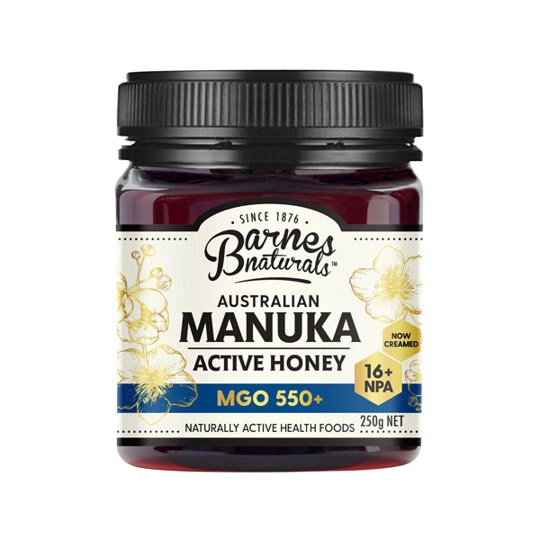 Barnes Naturals Australian Manuka Active Honey Mgo 550+ Npa 16+ 250g