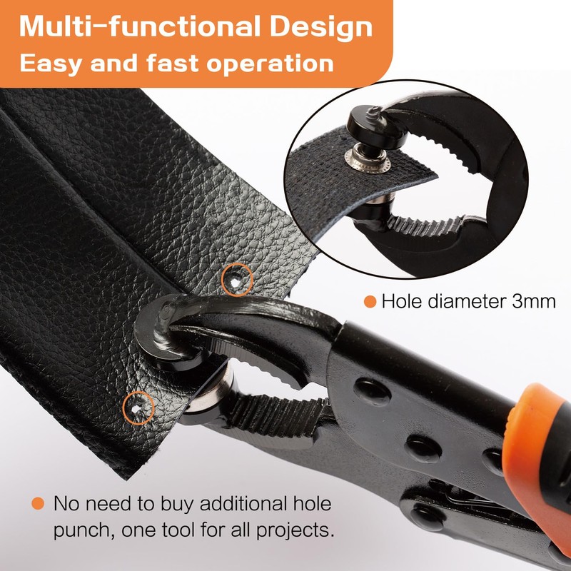 INNOVIO Push Button Set with Pliers - 60 Sets 15mm
