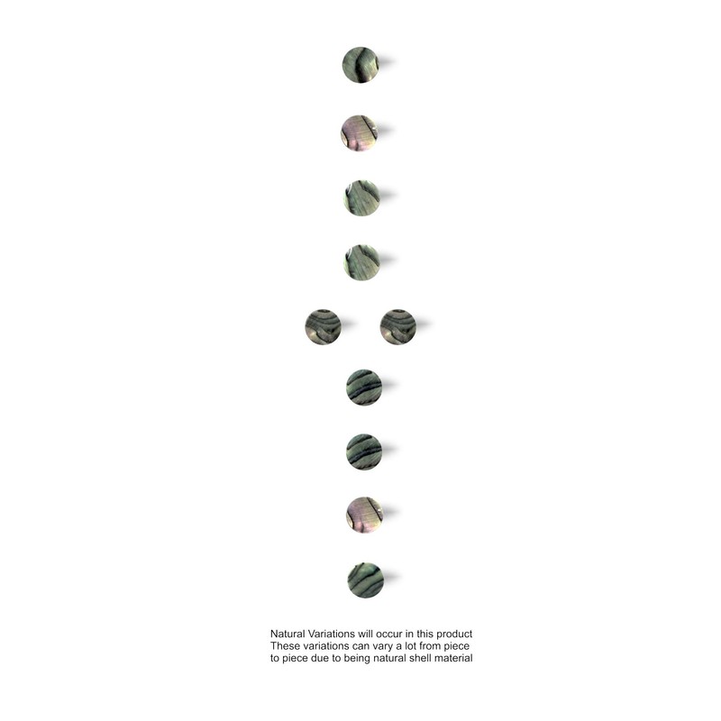Bitterroot Inlay Set 1/4" Undersize Dots Paua Abalone 10 Piece