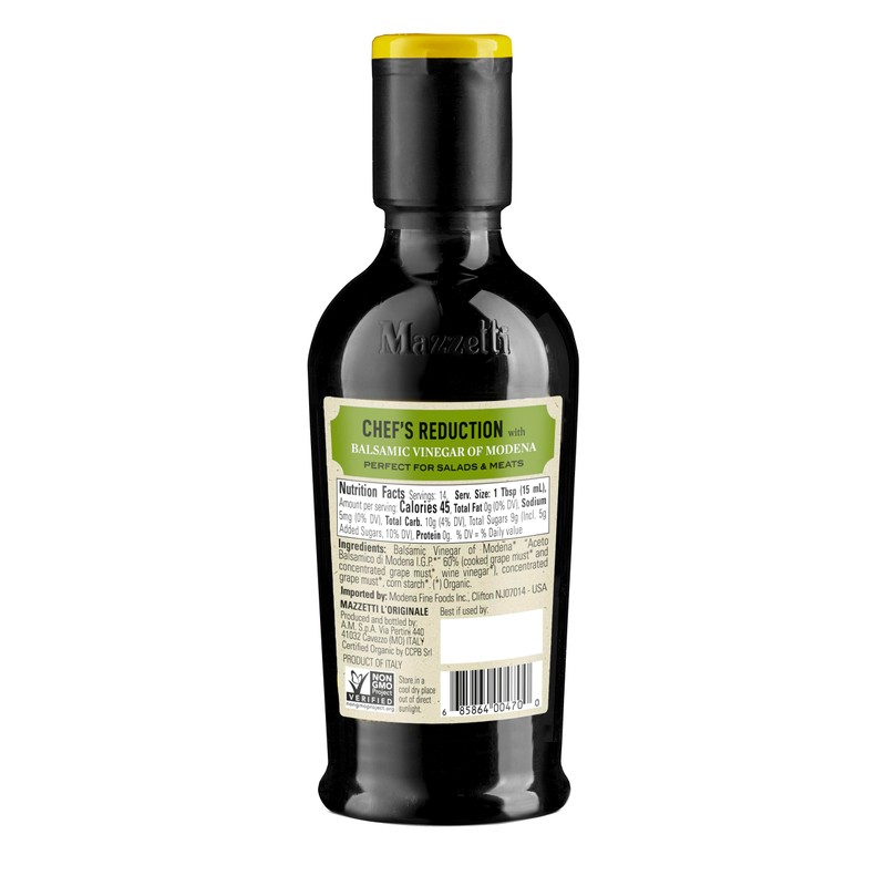Mazzetti Organic Chef's Reduction Balsamic Glaze - New -7.3 Fl