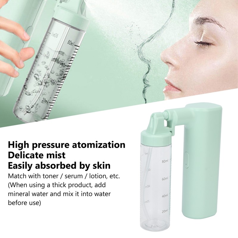 Handheld Oxygen Injection Facial Sprayer High Pressure Fine Mist Moisturizing