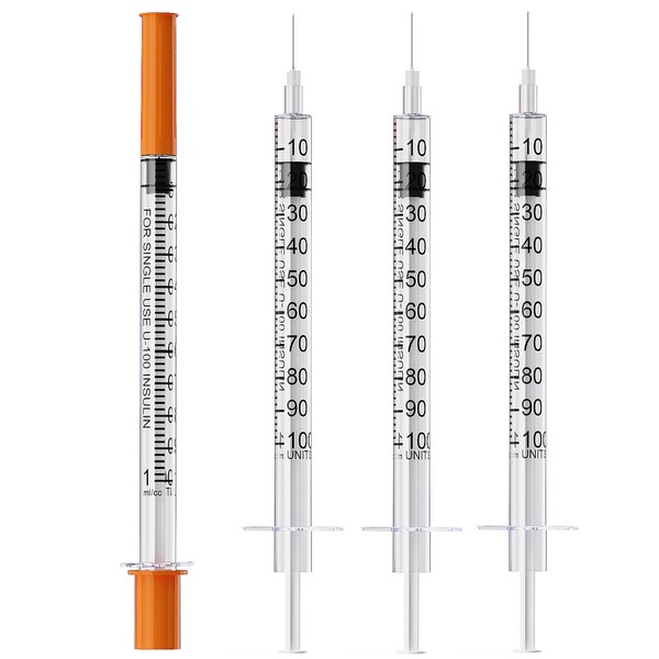 30G 1/2" (12.7mm) U-100 1mL/cc Lab Syringes and Needle Individually