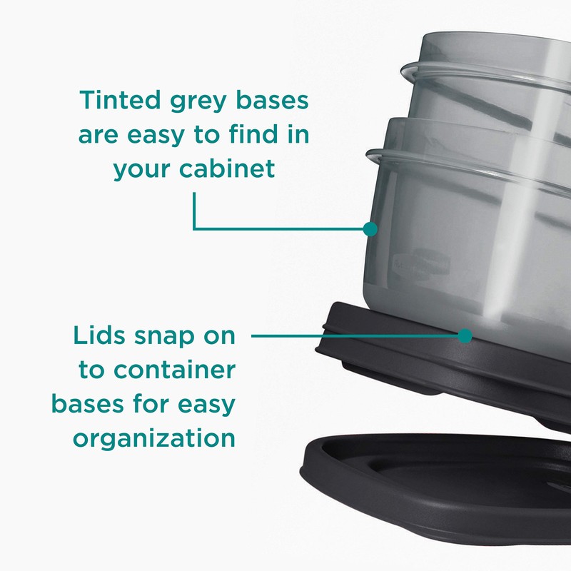 Rubbermaid EasyFindLids Food Storage Containers with SilverShield Antimicrobial Protection, 42-Piece