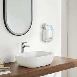 Wipes Dispenser for Bathroom | Suction Cup Clear No Punching Wall Mounted Wipes Box Flushable,Toilet Wipes Holder, Wipes Container for Bathroom Kitchen Bedroom