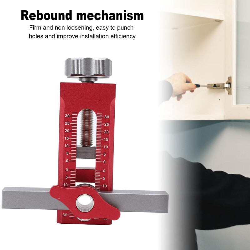 Aluminum Cabinet Door Installation Positioner, Adjustable Cabinet Hardware Jig, Cabinet