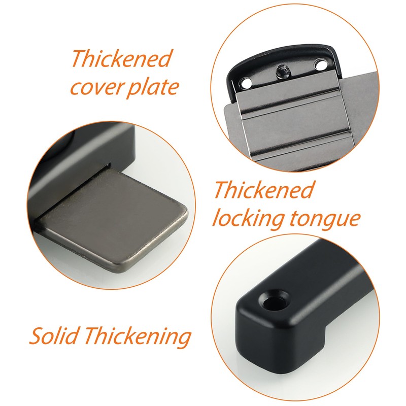 Alise Gate Latch,Slide Bolt Latches Lock,Safety Double Sided Gate Hardware,MS110U-B