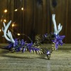 MOSTORY Purple Antler Fairy Crown - Deer Horns Elf Flower