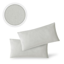 Exklusiv-heimtextil Jersey cushion cover, economy set of 2, with zippers, high quality, 40 x 80 cm