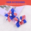 Fourth of July Hair Bow Clips USA American Flag Hair
