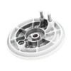 Rear Brake Plate White with Bore with Slot - for