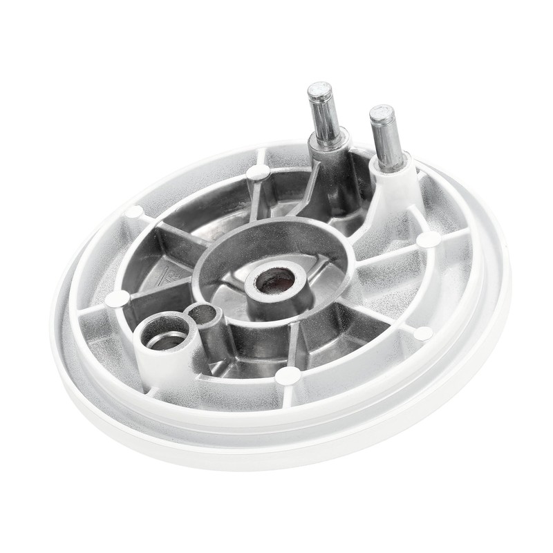 Rear Brake Plate White with Bore with Slot - for