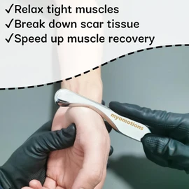 MyoMotions 6-Piece Stainless Steel Iastm Set - Muscle Scraper Massage Tool for Deep Tissue by myofascial Release Tool Comes with a Storage Bag