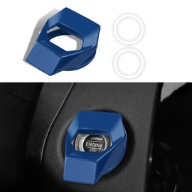 Wedcool Universal Engine Start/Stop Button Cover, Push Start Button Cover, Zinc Alloy Car Power Control Trim, Car Push to Start Button Ignition Cover for Civic CRV CHR Challenger D-odge (Blue)