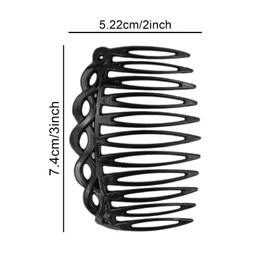 4 Stücke Steckkamm Haar Kämmchen Rutschen Schildkröte Glatte Haar Kamm Klar Glatt Seiten Haar Kamm Haar Seiten Kamm Satz 23 Zähne, Kunststoff für feines Haarzubehör, Frauen und Mädchen