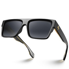 VISOONE Oversized Square Flat Top Sunglasses Women Men Retro Trendy Fashion Accessories UV400 Protection Shades Alba