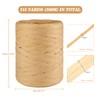 jijAcraft 200 m Raffia Paper Ribbon, Natural Paper Ribbons, Raffia