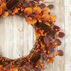 Glitzhome 22" D Fall Eucalyptus Berry Wreath, Artificial Wreaths Rustic