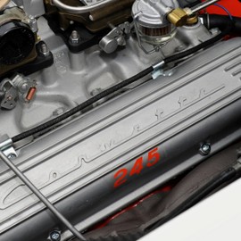 1957-1961 Corvette 245 Horsepower Red Valve Cover Decals for 2x4 Carburetors