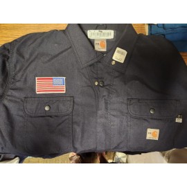 Carhartt New Carhartt FR XL-Rg Coveralls Mens Navy 387-20 FR Flame Fire Resistant