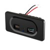 12 Volt USB Socket with Cap, Dual Port Quick USB