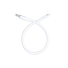 gofanco® Flexible & Durable Silicone MFi Certified Charge & sync Cable Compatible with Apple Devices (White) for iDevices - 13.6 inches (35cm) (Lightning35cmW)