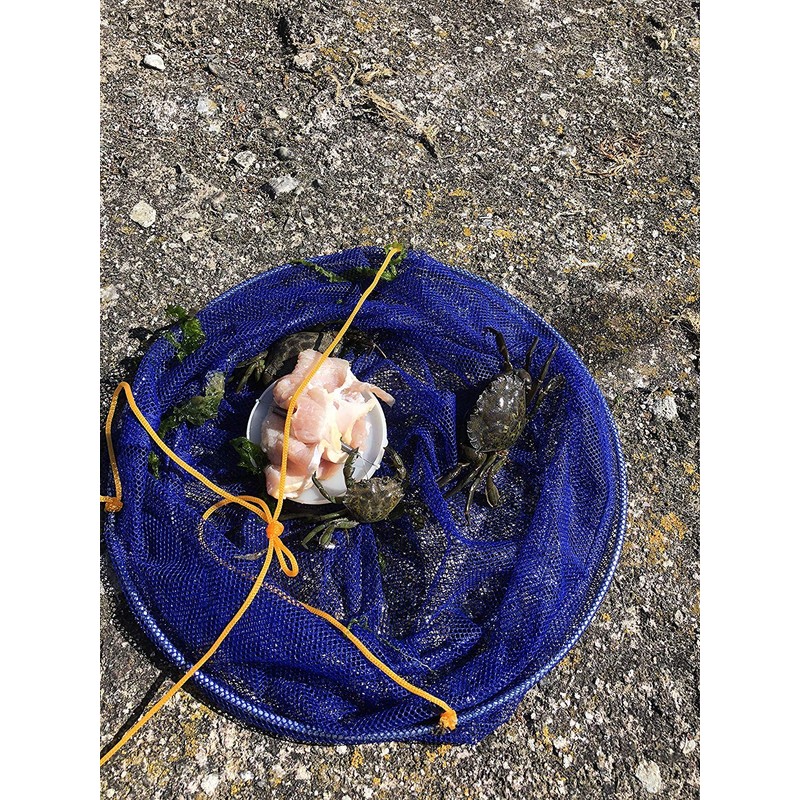 Children's Crab Fishing Drop Net, 10m line, Blue and Pink.