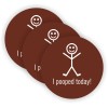 Unbranded (3) I Pooped Today Hard Hat Stickers / Motorcycle