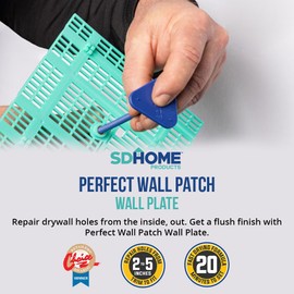 SDHome Perfect Wall Patch – Single Wall Plate – for Backing When Repairing Holes in Drywall – 1 Pack