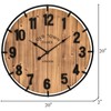 EMAX HOME Large Old Town Farmhouse Wall Clock 20 Inches